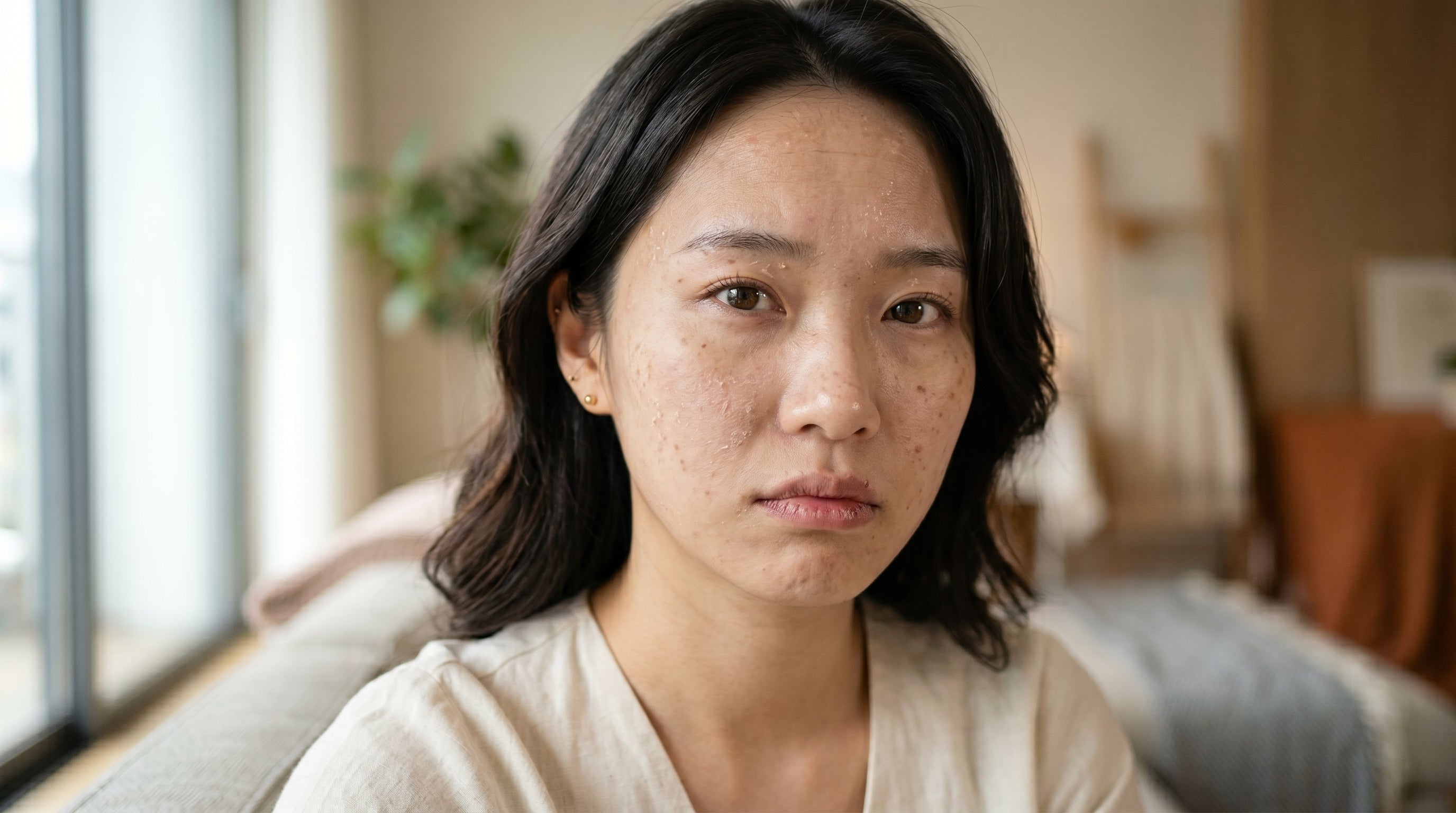 Before — tired, uneven skin